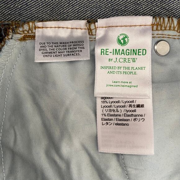 J.Crew 10" Billie Demi Boot Crop Jeans Button Fly Blue Denim Womens Size 29 - Picture 8 of 9